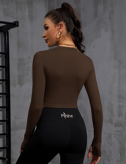 Loovoo Women Workout Shirts 1/2/3 Pack Athletic Compression Tee Dry Fit Yoga Gym Basic Tops