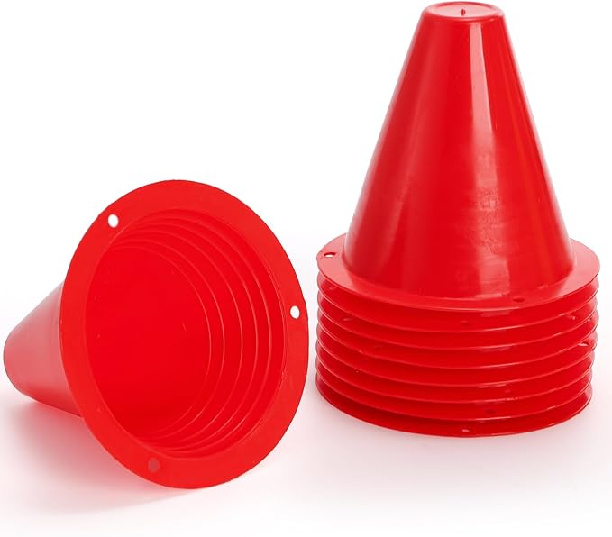 Bekith 120 Pack Indoor Outdoor Agility Mini Sports Cones, 3 Inch Training Marker Cones for Kids, Plastic Traffic Cones for Roller Skating and Skate Practice, 6 Assorted Colors