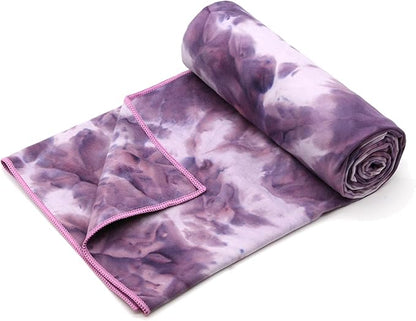 Eunzel Hot Yoga Towel Non-Slip Yoga Mat Towel Ultra-Absorbent Microfiber Towel for Hot Yoga, Pilates，Bikram and Workout 26.5"x 72"