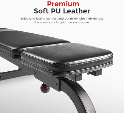 Sunny Health & Fitness Multifunctional Strength Training Home Gym – Complete Workout Equipment with Training Attachments, Optional Squat Stand, Power Rack Cage, Adjustable Incline Bench