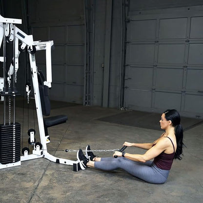 Body-Solid Multi-Station, Single Weight Stack Home Gym Machine, Arm & Leg Strength Training Functional Exercise Workout Station, 210lbs. Black Weight Stacks