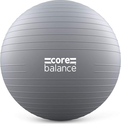 Core Balance Exercise Ball, Stability Ball for Yoga, Pilates and Fitness, Gym Ball for Home Gym and Office Chair, Training, Physical Therapy, Anti Burst, Pump Included, 55cm 65cm 75cm 85cm