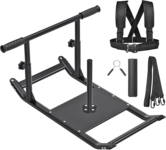 Kipika Weight Sled, Workout Sled, Fitness Strength Training Sled, Speed Training Sled for Athletic Exercise, Speed Improvement, Easily Through Obstacles, Suitable for 1" & 2" Weight Plate