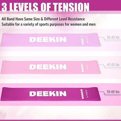 DEEKIN 20 Pcs Resistance Bands Resistance Loop Exercise Bands Exercise Equipment Elastic Drag Ring for Women and Men Home Fitness, Gym, Yoga