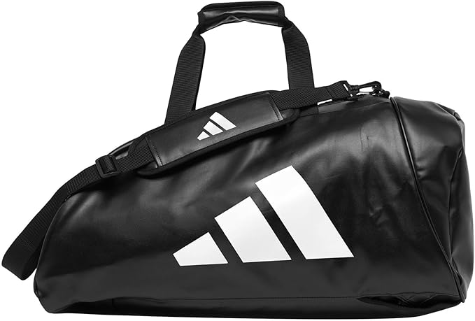 adidas Combat Sports 2-in-1 Training Sports Equipment Duffel Bag - Black White - Medium