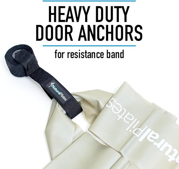 Natural Pilates flex resistance bands door anchor | Heavy Duty Door Anchor - Great for Resistance Bands, Exercise tubes, Physical Therapy Bands and Closed Loop Bands | Band Door Anchor