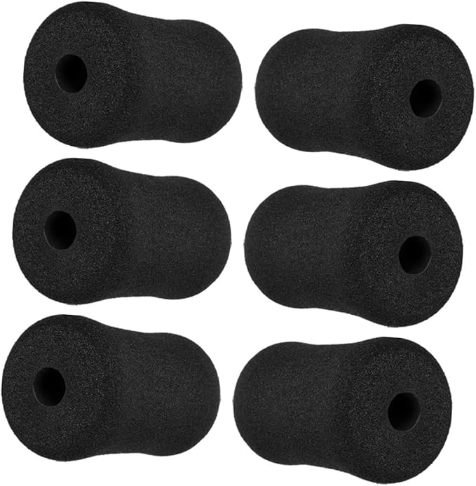 Mikikit 6pcs Foam Replacement Pads for Weight Bench Soft Leg Foam Roller Covers for Exercise Machines Universal Accessories Gym Equipment Fit for Home Workouts