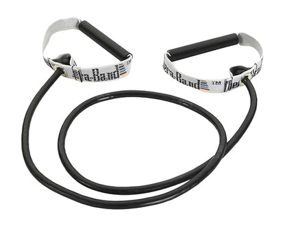 THERABAND Resistance Tubes, Professional Latex Elastic Tubing with Hard Handles, Exercise, Physical Therapy, Lower Pilates, At-Home Workouts, and Rehab, 50 Inch, Black, Special Heavy, Advanced Level 1