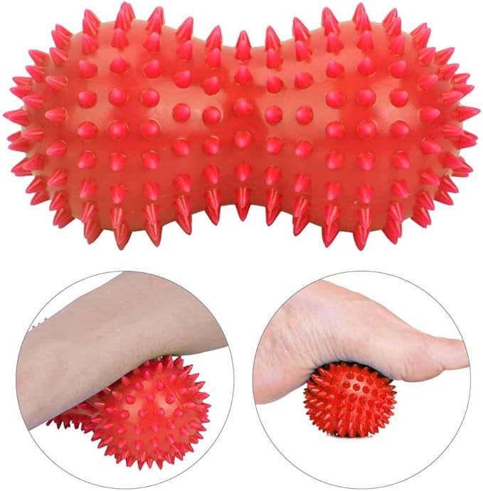 EVTSCAN Soft Spike Yoga Massage Ball, Muscle Fitness Massage Peanut Ball, Foot Massage Tool, Fitness Exercise Tool