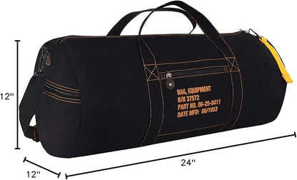 Rothco Canvas Equipment Duffle Bag – Travel & Gym Bag with Heavyweight Cotton Canvas Material – Great for Storing Gear, Clothing, and More