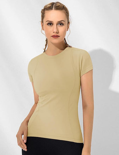 Loovoo Women Workout Shirts 1/2/3 Pack Athletic Compression Tee Dry Fit Yoga Gym Basic Tops