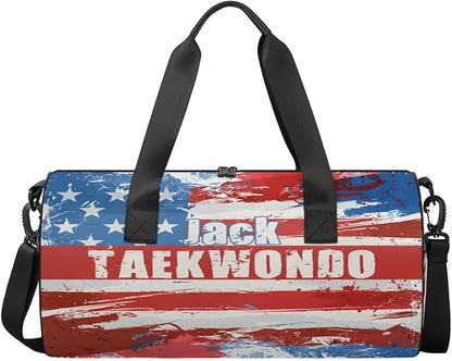 Personalized-Martial-Arts-Gear-Bag for Karate Teakwondo, Custom Jiujitsu Bag for Boys, Karate Teakwondo Bag for Gear Waterproof Lightweight Large USA