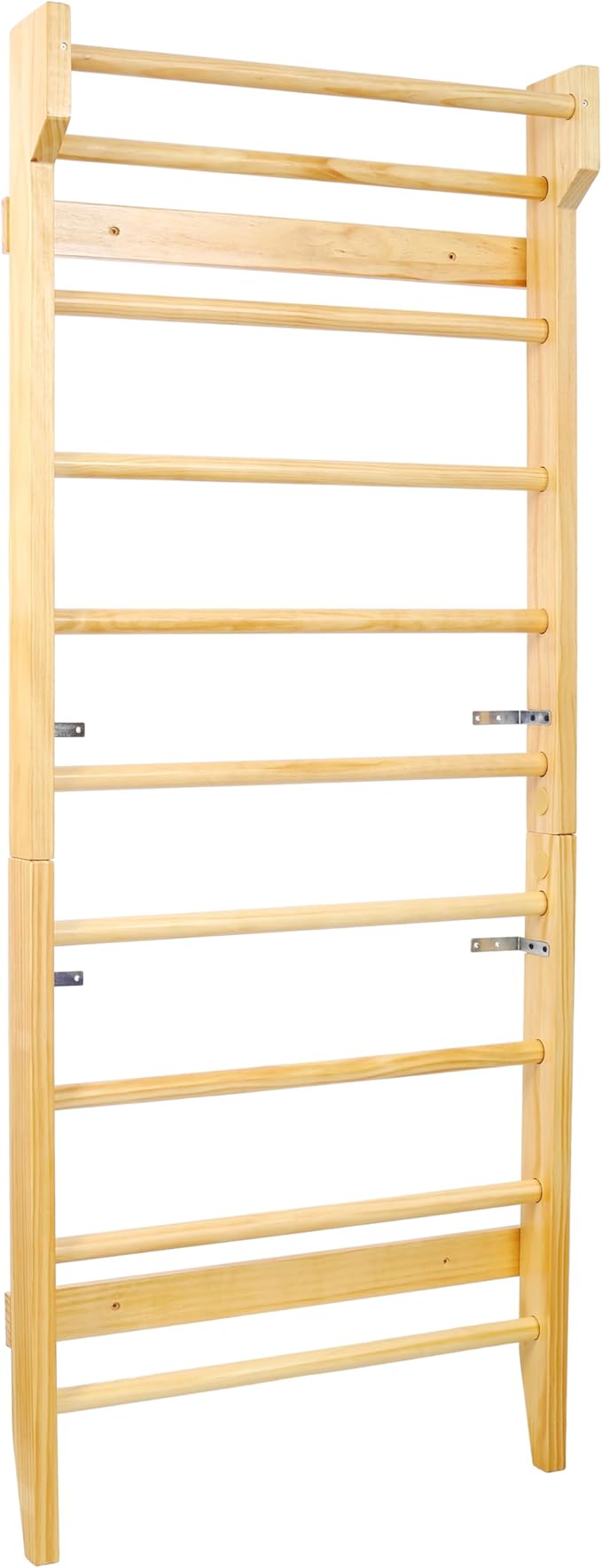 Wall-Mounted Wooden Stall Bars for Home Gym - Swedish Ladder for Stretching, Strength Training & Yoga - Durable Multi-Functional Fitness Equipment