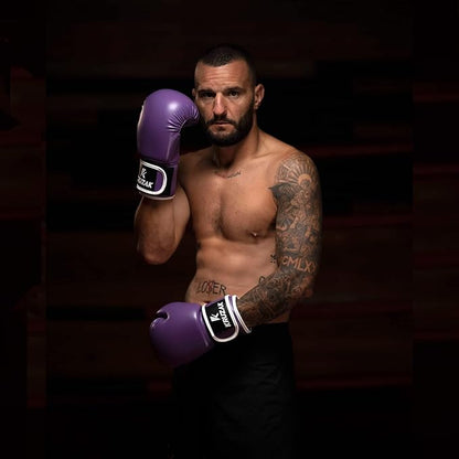 Kruzak Plain Focus Mitts and Boxing Gloves Set for Kickboxing and Muay Thai MMA Training - Fitness Kit with Punching Pads for Martial Arts and Karate