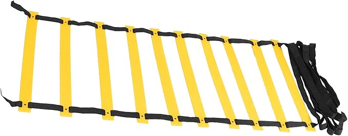Acouto Polypropylene Speed Ladder for Soccer Training & Footwork Fitness -, Portable, Quick Setup with Storage Bag, Rope