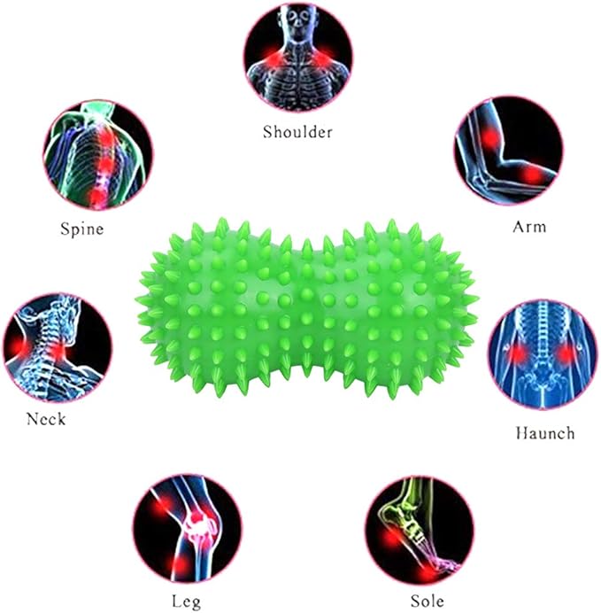 EVTSCAN Soft Spike Yoga Massage Ball, Muscle Fitness Massage Peanut Ball, Foot Massage Tool, Fitness Exercise Tool
