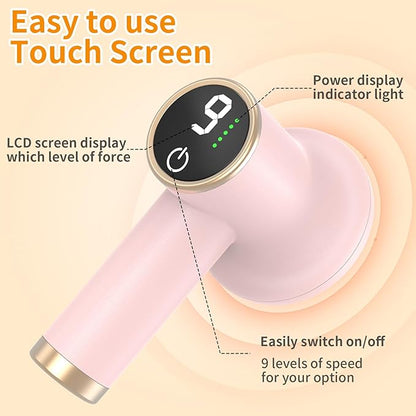 Body Massager for Cellulite, Electric Handheld Massage Tool, Body Relaxing Machine, 8 Massage Heads for Deep Relaxation at Home and Office, 9 Modes for Body SPA, 1800mAh Battery, Gift, Pink