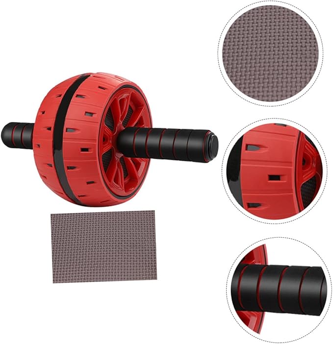 Ab Roller Wheel with Knee Pad for Home Gym Fitness Equipment Advanced Abdominal Muscle Trainer Wheel for Stomach Back Core Strengthening Smooth Forward Backward Workout