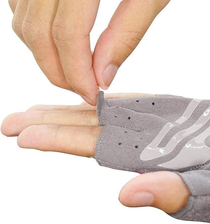 Luwint Women Fingerless Yoga Gloves, Non Slip Padded Barre Pilates Fitness Workout Training Exercise Accessories