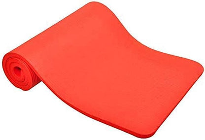 BalanceFrom 71x24 Inches Extra Thick Yoga Mat 1-Inch High-Density Foam – Roll-Up Exercise Pad with Double-Sided Non-Slip Surface and Carrying Strap for Pilates and Home Workouts, Multiple Colors