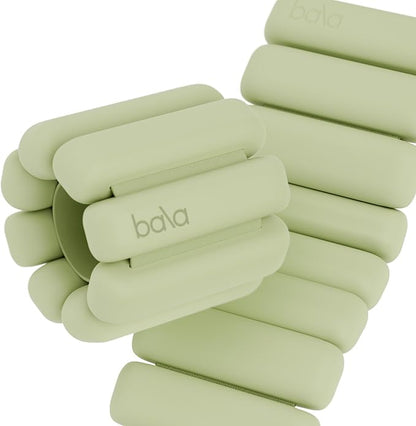 Bala Bangles Wrist & Ankle Weights for Women & Men - Adjustable Weighted Bands - Soft Silicone Arm & Leg Weights for Pilates, Yoga, Walking, Barre, Home Workout & Strength Training Exercise