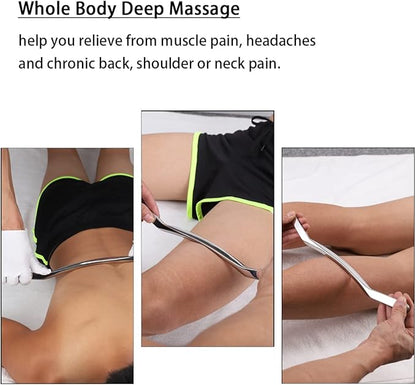 Gua Sha Scraping Massage Tool, Long Bar for Large Muscles, Great Soft Tissue Mobilization, 13.5 inch Long (C)