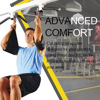 DASKING Hanging Ab Straps with Quick Locks - 1 Pair Gym Sling Straps for Pull Up Bar, Core & Abdominal Workouts