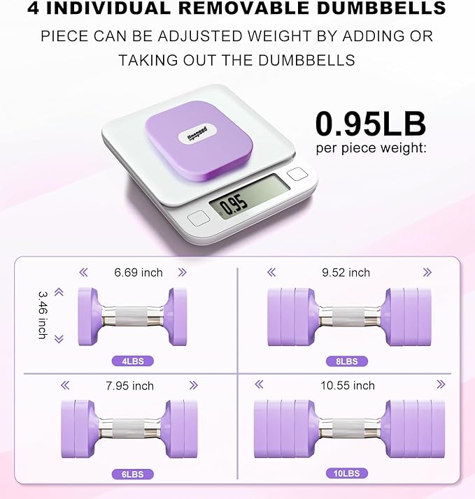 15LB 20LB 30LB 40LB 50LB Adjustable Dumbbell Set Free Weights Dumbbells Set for Women Men Hand Weights Sets Adjust Dumbbell Weight Sets for Home Gym Exercise Workout Strength Training Equipments
