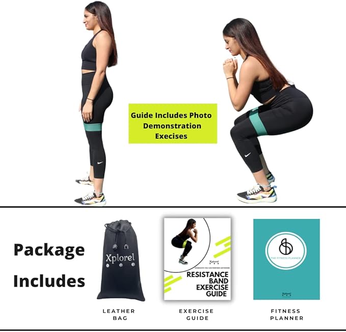 Resistance Bands w/Carrying Bag, Workout Book & Fitness Planner for Working Out-Heavy Duty Strength Training Bands Set w/ 5 Resistance Levels-Stretch Bands for Physical Therapy