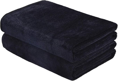 HOPESHINE Home Gyms Towel for Men Women Microfiber Gym Towels Cycling Workout Sweat Towel Set Quick Dry Exercise Sports Travel Towel Fast Drying 2-Pack (Black x2)
