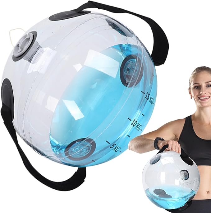 Aqua Bag Water Weights, Portable Fitness Water-Filled Weight Bags with Handle for Muscle Exercise, Adjustable Aqua Training Ball for Workout