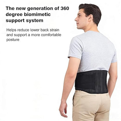Back Brace for Lower Back Pain & Sciatica Relief, Lumbar Support Belt with 5 Reinforced Stays for Herniated Disc, Scoliosis, Arthritis, Work Heavy Lifting for Women & Men (39-44.9” Large)