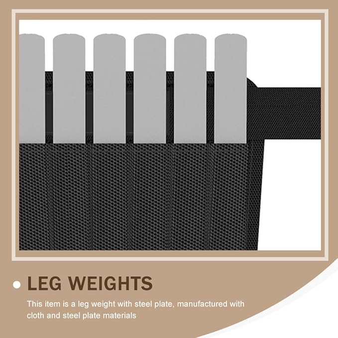 Toyvian Adjustable Running Ankle Weights with Steel Plate 1 Pair 1kg Leg Weights for Women Men Sandbags for Fitness Exercise and Strength Training
