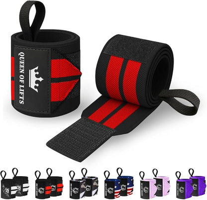 TECEUM Weightlifting 18" & 12" Wrist Wraps with Thumb Loop – Heavy Duty Wrist Workout Braces for Men and Women – Ideal for Powerlifting, Strength Training, Bodybuilding