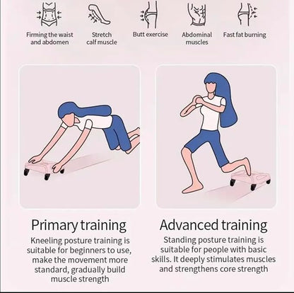 Rolling abdominal muscle trainer