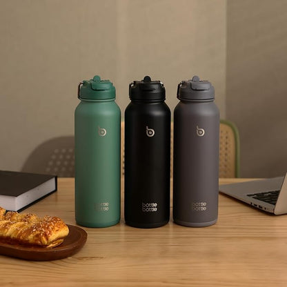 BOTTLE BOTTLE 40 oz sports water bottle stainless steel insulated water bottle with straw and pills holder