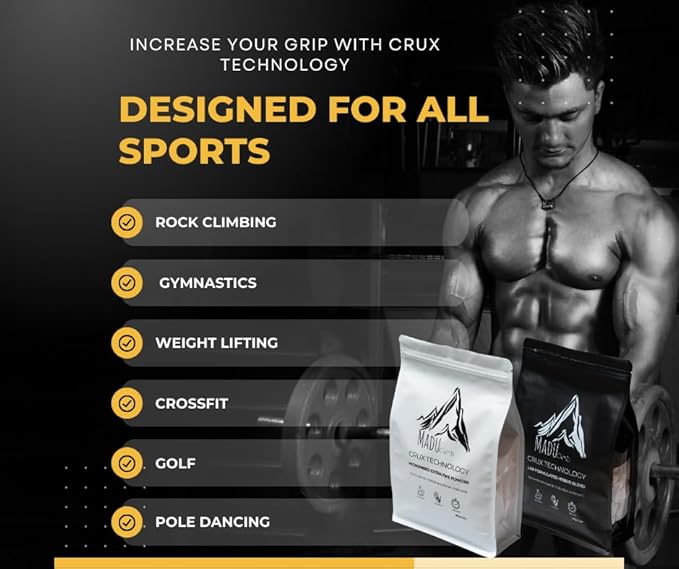 Crux Technology Sports Chalk for Rock Climbing 100% Magnesium Carbonate