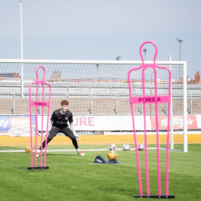 FORZA Goalkeeper Training Deflection Ramp | Durable Rubber Ball Deflector for Soccer- Ideal for GK Reactions, Reflex Training, and Shot Stopping Practice - Two Styles for Varied Training
