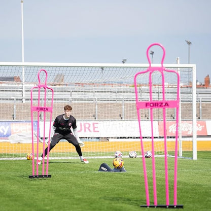 FORZA Goalkeeper Training Deflection Ramp | Durable Rubber Ball Deflector for Soccer- Ideal for GK Reactions, Reflex Training, and Shot Stopping Practice - Two Styles for Varied Training