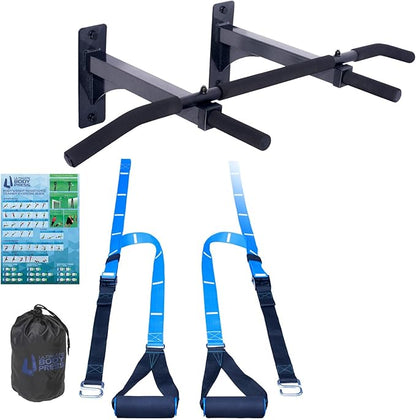 Wall Mount Pull Up Bar with Extra Clearance, Fits 16" Studs by Ultimate Body Press