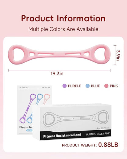 Resistance Bands for Women,2PCS Thickened TPE Arm Resistance Bands,Figure 8 Fitness Resistance Band Stretch Fitness Band for Working Out Yoga Pilates Arms Foot Leg Shoulder Waist Back