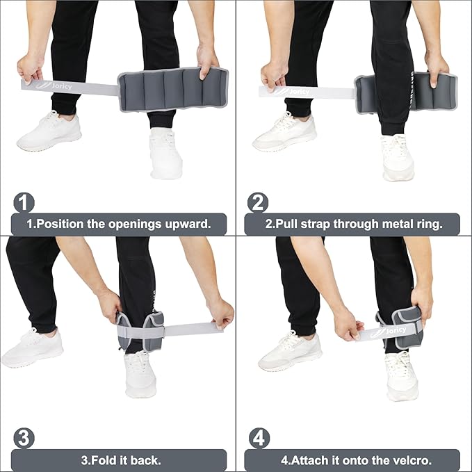 Adjustable Ankle Weights for Women Men 1/2/3/4/5/6/8/10/12/20 LBS 1 Pair Wrist Leg Arm Weights with Removable Weight Strength Training Weight for Walking Running Fitness Physical Therapy
