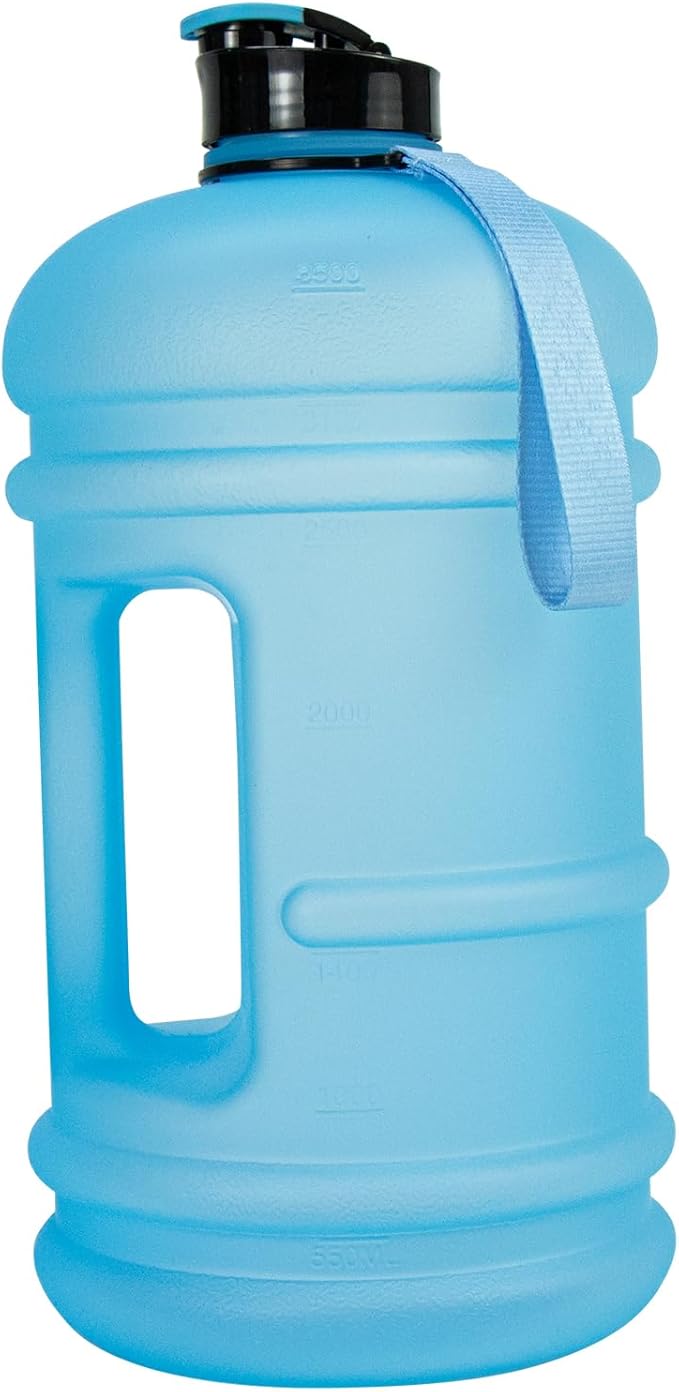 TOOFEEL1 Gallon Water Bottle,Leakproof,Bpa Free,Dishwasher Safe,128 oz Large Water Jug wiht Handle,Travel & Camping & Sports & Gym Water Bottle For Men and Women - Matte Light Blue