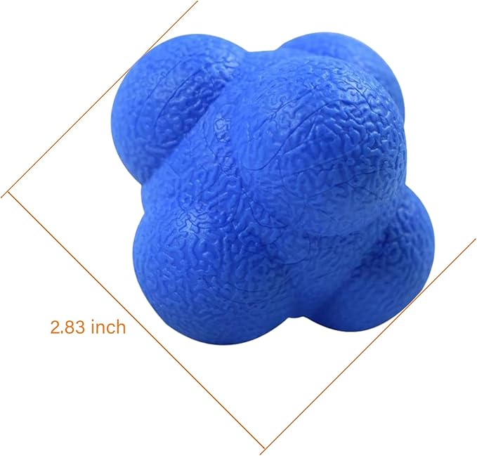 AIRLAXER Reaction Ball,Reflex Ball for Hand Eye Coordination Training,2.83 inch,Pack of 3-Orange,Blue,Yellow.