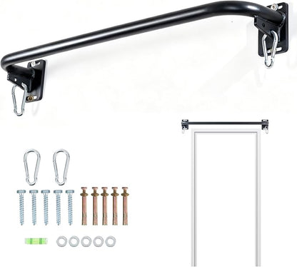 Wall Mounted Pull Up Bar, Door Frame Pull Up Bar for Home Gym, Professional Drill-Required Chin Up Bar for Secure Pullups Training | Pull-Up Bars for Men