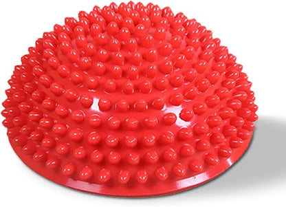 Hedgehog Balance Pods, Foot Massage Half Ball Balance Pods Spiky, Half Spiky Fitness Domes for Kids Adults Sports, Foot Massage, Stability Training(red)