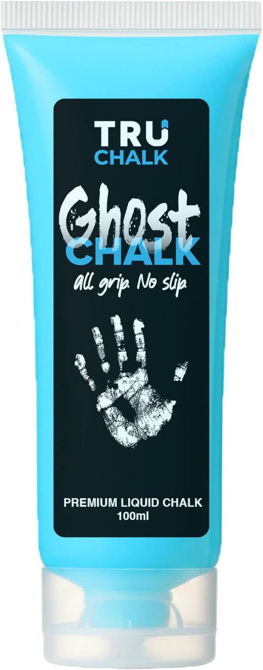 GhostChalk by TruChalk 100ml Bottle All Grip No Slip Clear Liquid Chalk for Obstacles, Gymnastics, Rock Climbing, Crossfit, and Weightlifting. Sweat Resistant and Long-Lasting Grip Strength.