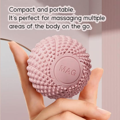 Magnetic Massage Ball - Deep Tissue Muscle Relief & Myofascial Release (Pink)