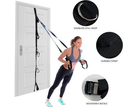 Door Anchor for Resistance Bands Exercise: Secure Multi Point Anchor Gym for Home Fitness, Portable Workout Resistance Band Door Anchors