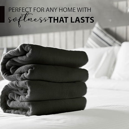100% Cotton Bath Towels, 24x48 Pack of 6 Towels, Quick Dry, Highly Absorbent, Soft Feel Towel, Gym, Spa, Bathroom, Shower, Pool, Luxury Soft Towels (Grey, 24x48-6 Pack)
